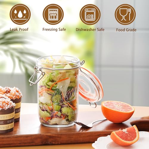 24oz Wide Mouth Mason Jars (6 Count)