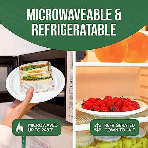 Heavy Duty Disposable Paper Plate 9 inch (100 Count)