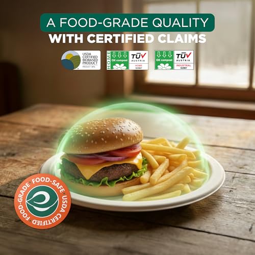 6 Inch Disposable Bagasse Paper Plates (400 Count)