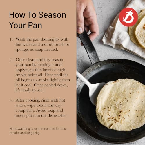 Blue Carbon Steel Crepe & Tortilla Pan