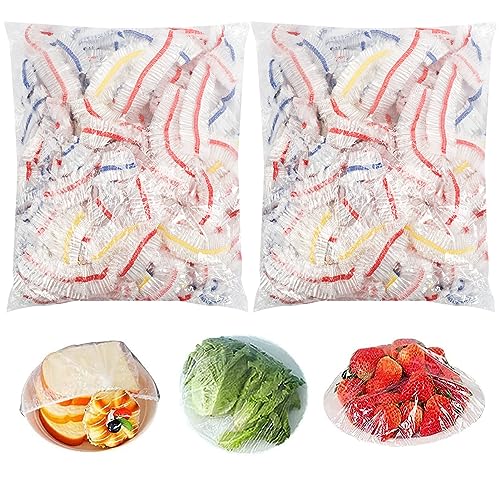 200pcs Colorful Plastic Bowl Covers Dish Cover Food Cover (200 Count)