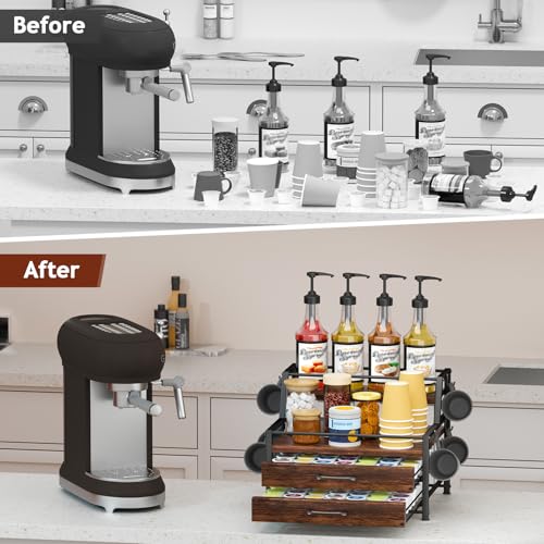 Coffee Syrup Rack Organizer