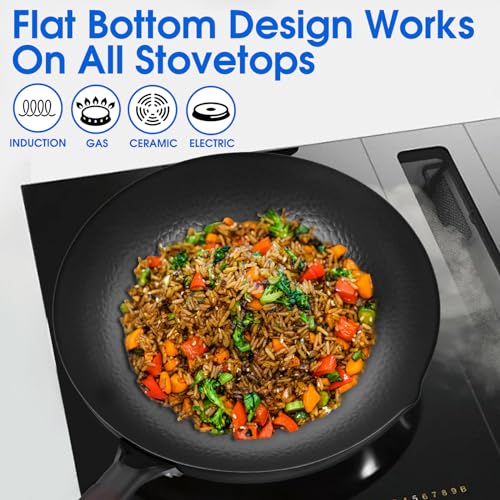 13.4 Inch Carbon Steel Wok For Electric