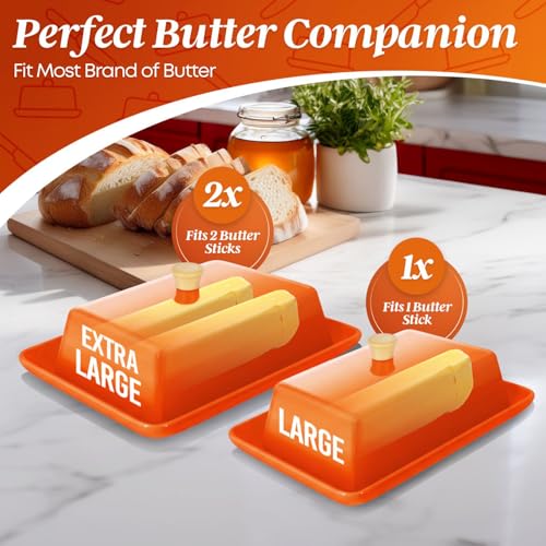 Extra Large Ceramic Butter Dish with Lid