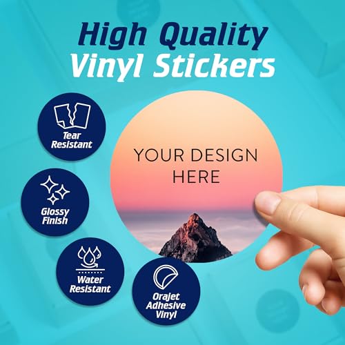 Custom Vinyl Stickers Your Image (100 Count)