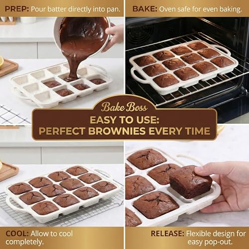 Silicone Brownie Pans with Dividers (2 Count)