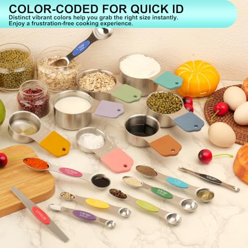Magnetic Measuring Cups and Spoons Set of 16