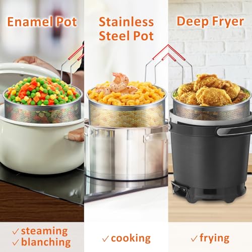 Deep Fryer Basket 304 Stainless Steel for Frying French Fries Cooking