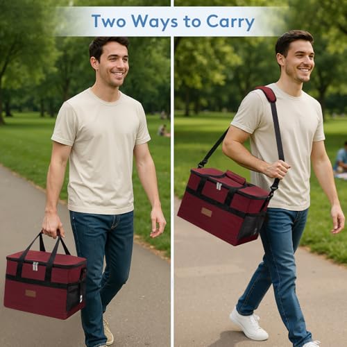 Cooler Bag 50 Cans Collapsible and Insulated Large Lunch Bag Leakproof Soft Cooler Portable for Camping