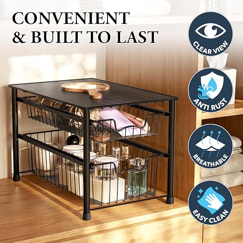 Stackable Sliding Basket Organizer Drawer