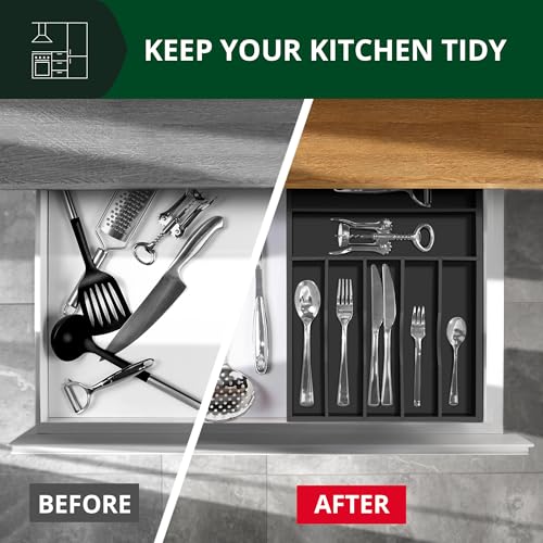 Luxury Bamboo Kitchen Drawer Organizer