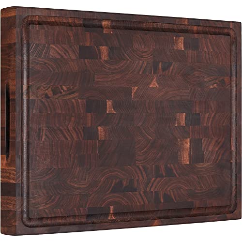 Large Walnut Wood End Grain Cutting Board 17x13x1.5" Butcher Block