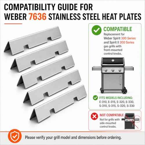 15.3" Flavorizer Bars for Weber Spirit E310 & GS4 Spirit II 300 (5 Count)