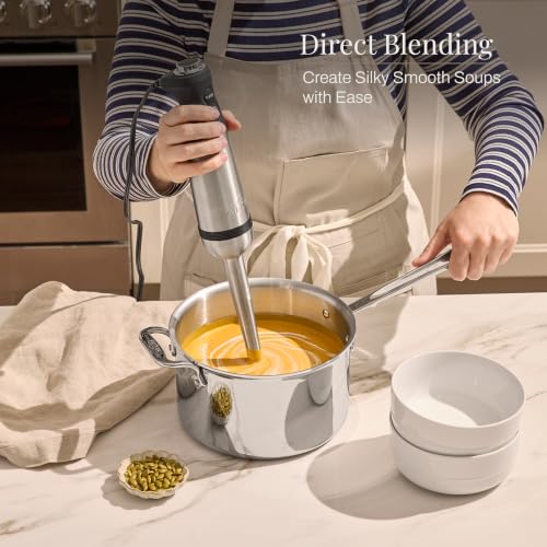 Electrics Stainless Steel Immersion Blender 2 Piece Turbo Function 600 Watts Detachable