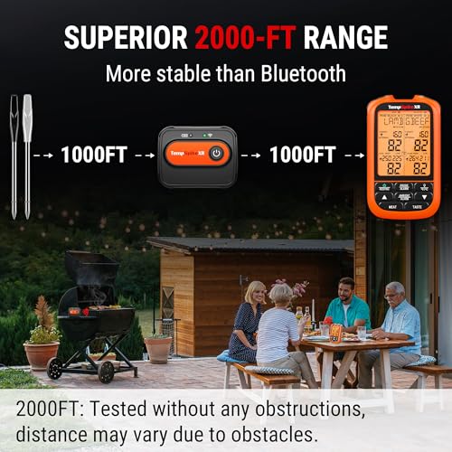 TempSpike 2000FT Wireless Meat Thermometer Digital with 2 Ultra
