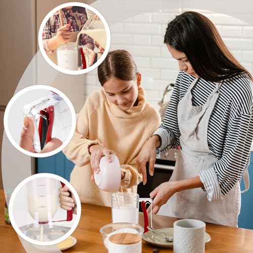 2 Pcs Handheld Batter Dispenser Squeeze Handle 4 Cups