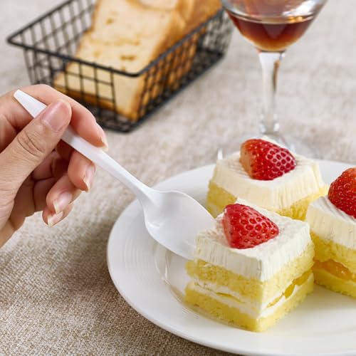 2000 Pack White Plastic Spoons Bulk