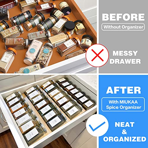 Clear Acrylic Spice Drawer Organizer (4 Count)