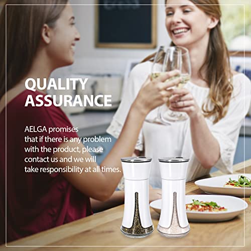 White Salt and Pepper Shakers by Aelga (2 Count)