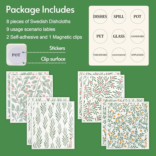 Swedish Dishcloths for Kitchen (8 Count)