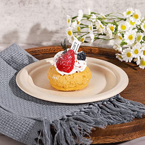 Small Paper Plates 7 Inch 150 Pack Compostable Dessert Plates (150 Count)