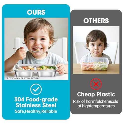 4 Pack Stainless Steel Snack Containers Reusable (4 Count)
