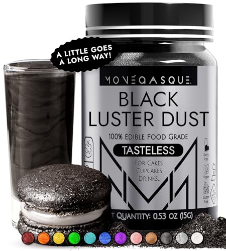 Black Edible Glitter for Drinks & Cakes