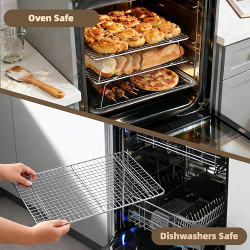 3 PCS Silver Stackable Cooling Rack (125 Count)