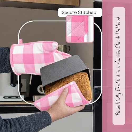 Buffalo Plaid Check Oven Mitts and Pot Holders Set of 4 (4 Count)