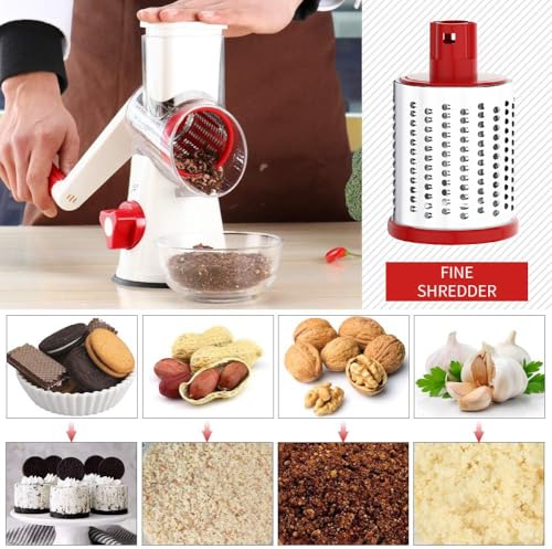 Rotary Cheese Grater Hand Crank Cheese Shredder for Fresh Cheese