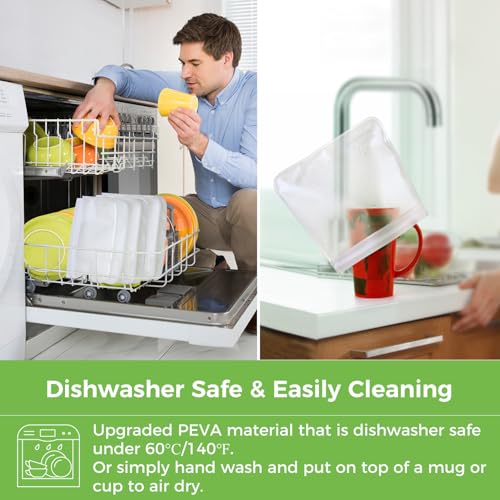 12 Pack Dishwasher Safe Reusable Food Storage Bags