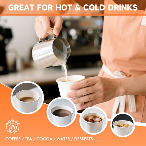 50 Pack 16 oz Disposable Coffee Cups with Lids and Sleeves (50 Count)