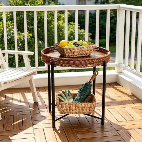 Small Wicker Baskets for Organizing 2 Pack (2 Count)