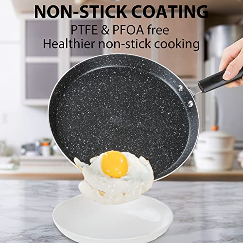 10.5 Inch Nonstick Crepe Pan with Spreader Induction Compatible