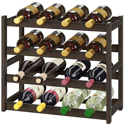 Bamboo Wine Rack Storage (16 Count)