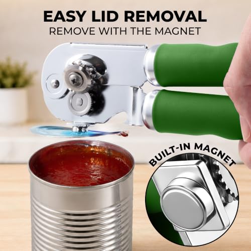 Stainless Steel Swing Open Manual Can Opener Comfortable Grip