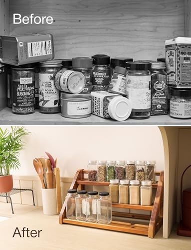 Acacia Wood Spice Rack for Countertop