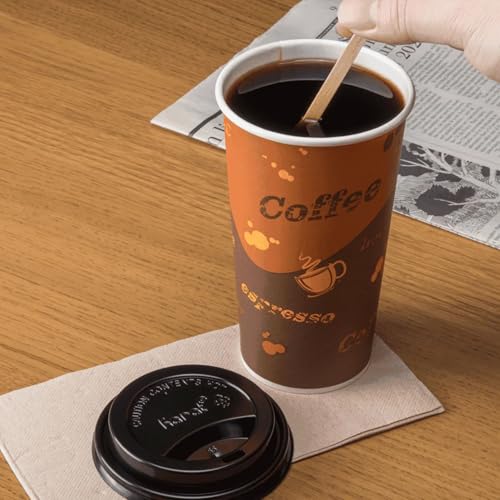 20 oz Paper Hot Coffee Cups [600 ct] Disposable (600 Count)