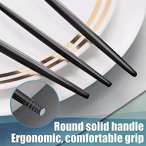 Matte Black Silverware Set for 8 (40 Count)