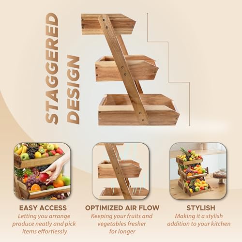 3 Tier Fruit Basket for Kitchen