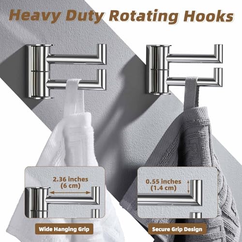 Swivel Wall Hooks with 2 Arm (2 Count)