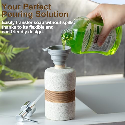 Ceramic Hand Soap Dispenser for Kitchen and Bathroom