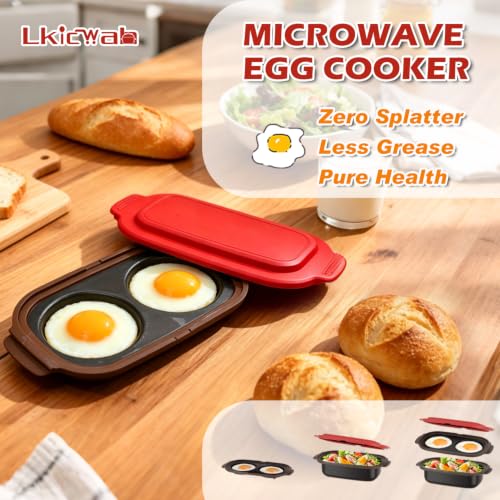 Microwave Egg Cooker & Poacher Maker for 2 Eggs