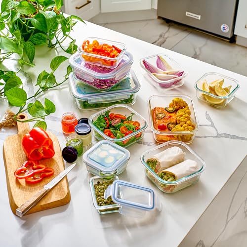 40pc Set Glass Food Storage Containers & Bowls with Airtight Lids (40 Count)