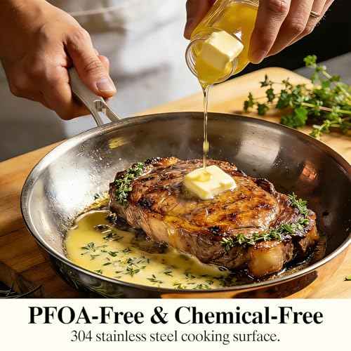 Stainless Steel Frying Pan Set with Lid