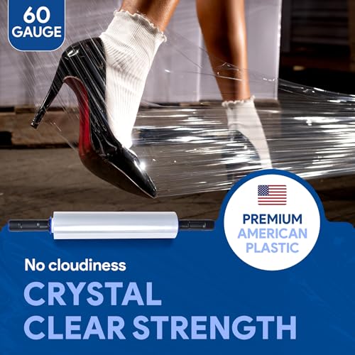 15" Plastic Stretch Wrap with Tension Handles