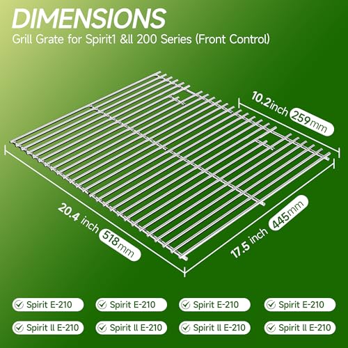 17.5 inch Grill Cooking Grates for Weber Spirit E210 E