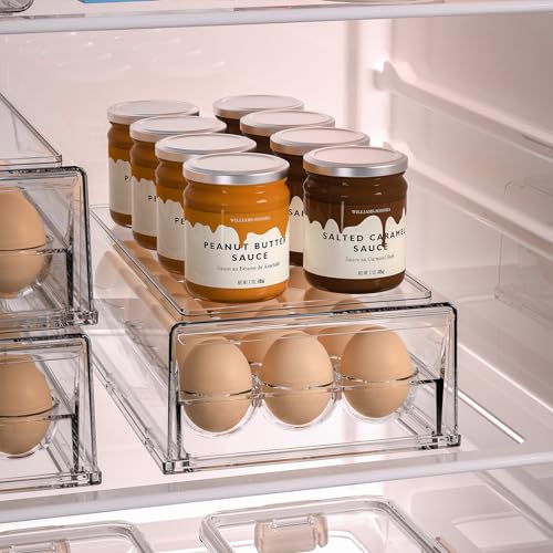 Egg Container for Refrigerator BPA Free Refrigerator Organizer Bins