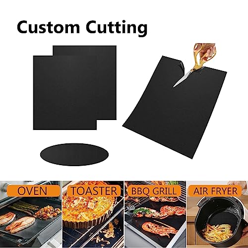 4 Pack Thickened Oven Liners for Bottom of Oven BPA & PFOA Free (4 Count)