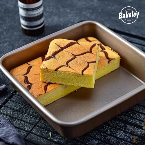 7 Inch Nonstick Square Cake Pan with Removable Bottom